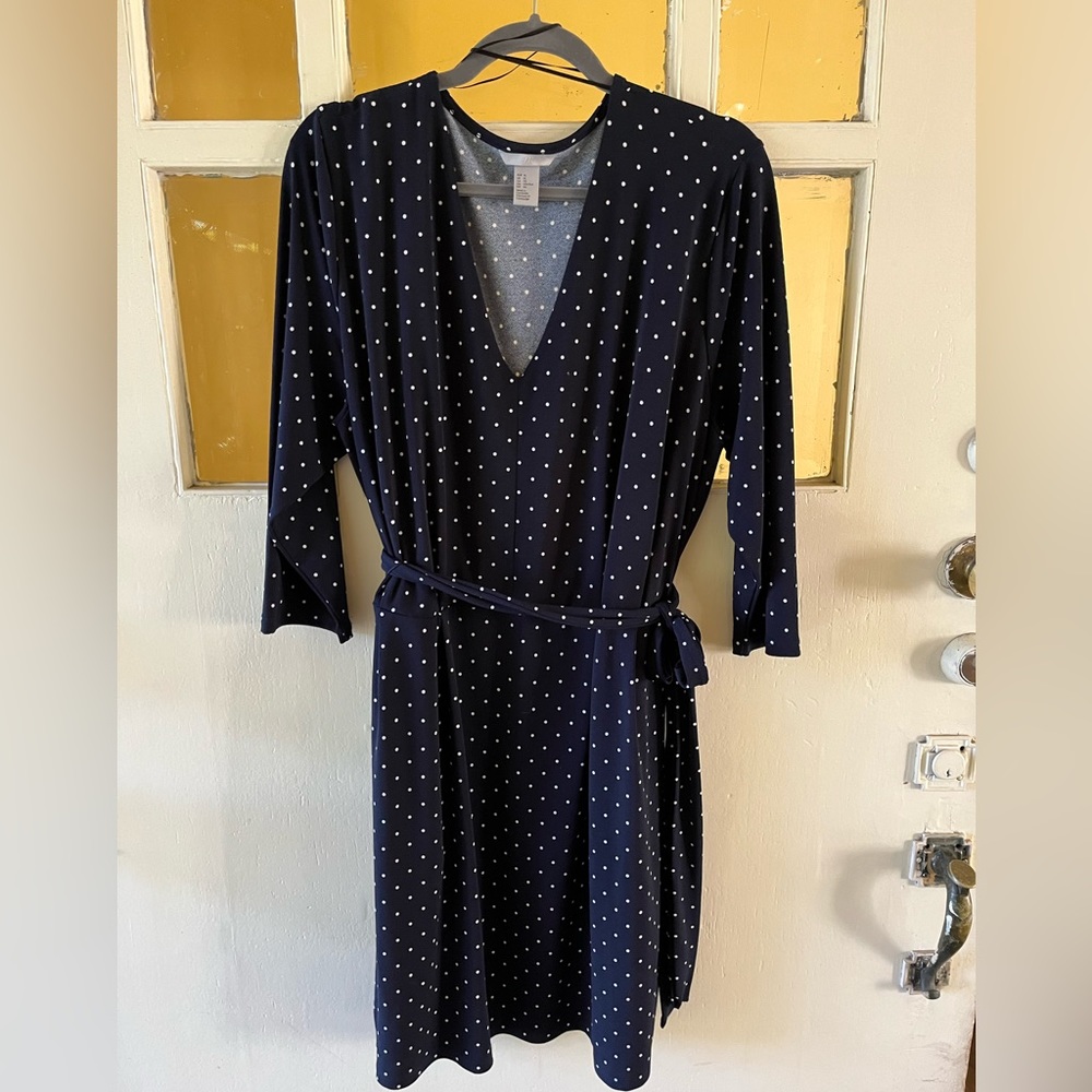 Navy with White Dots